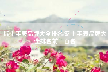瑞士手表品牌大全排名/瑞士手表品牌大全排名前一百名