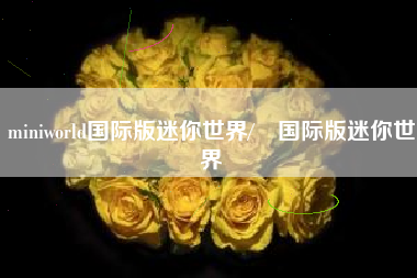 miniworld国际版迷你世界/囯国际版迷你世界