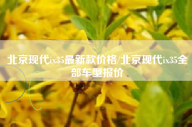 北京现代ix35最新款价格/北京现代ix35全部车型报价