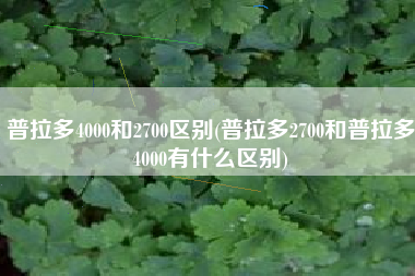 普拉多4000和2700区别(普拉多2700和普拉多4000有什么区别)