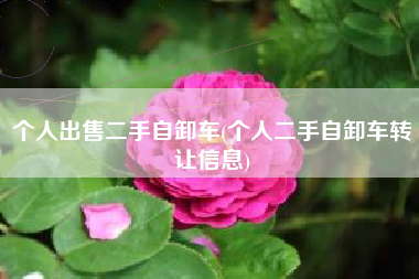 个人出售二手自卸车(个人二手自卸车转让信息) 个人出售二手自卸车(个人二手自卸车转让信息)
