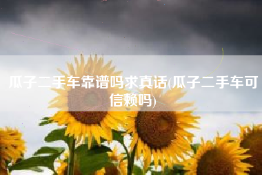 瓜子二手车靠谱吗求真话(瓜子二手车可信赖吗)