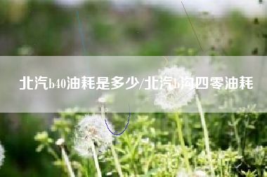 北汽b40油耗是多少/北汽b沟四零油耗 北汽b40油耗是多少/北汽b沟四零油耗