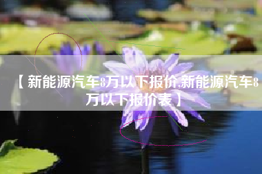 【新能源汽车8万以下报价,新能源汽车8万以下报价表】