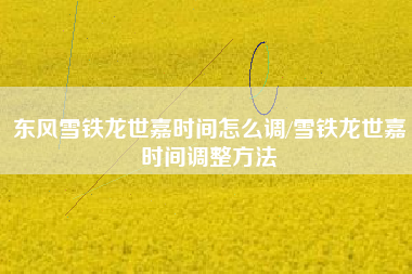 东风雪铁龙世嘉时间怎么调/雪铁龙世嘉时间调整方法