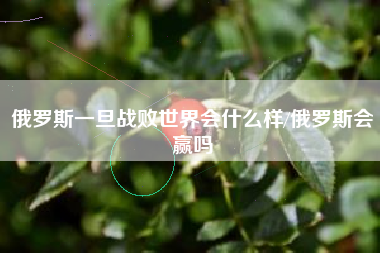 俄罗斯一旦战败世界会什么样/俄罗斯会赢吗