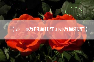 【20一30万的摩托车,1020万摩托车】 【20一30万的摩托车,1020万摩托车】